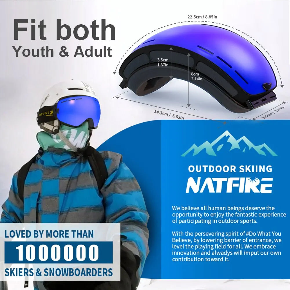 Double-Layer Anti-Fog Ski Goggles