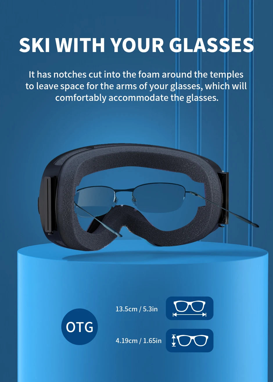 Double-Layer Anti-Fog Ski Goggles