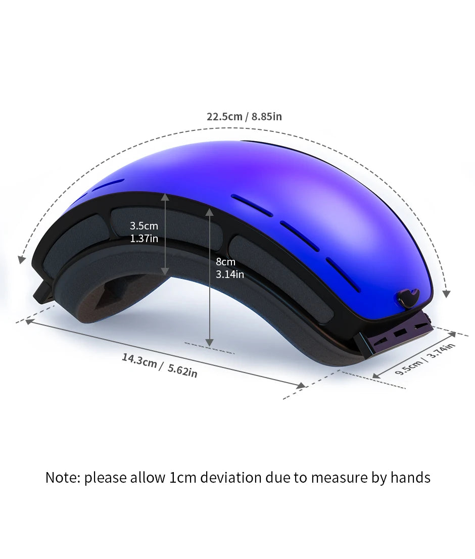 Double-Layer Anti-Fog Ski Goggles
