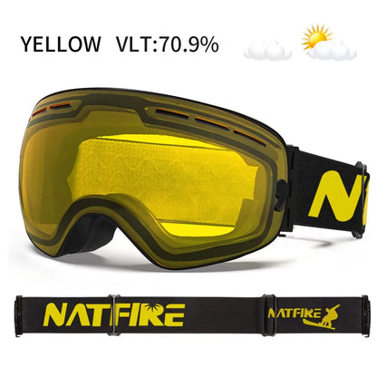 Double-Layer Anti-Fog Ski Goggles