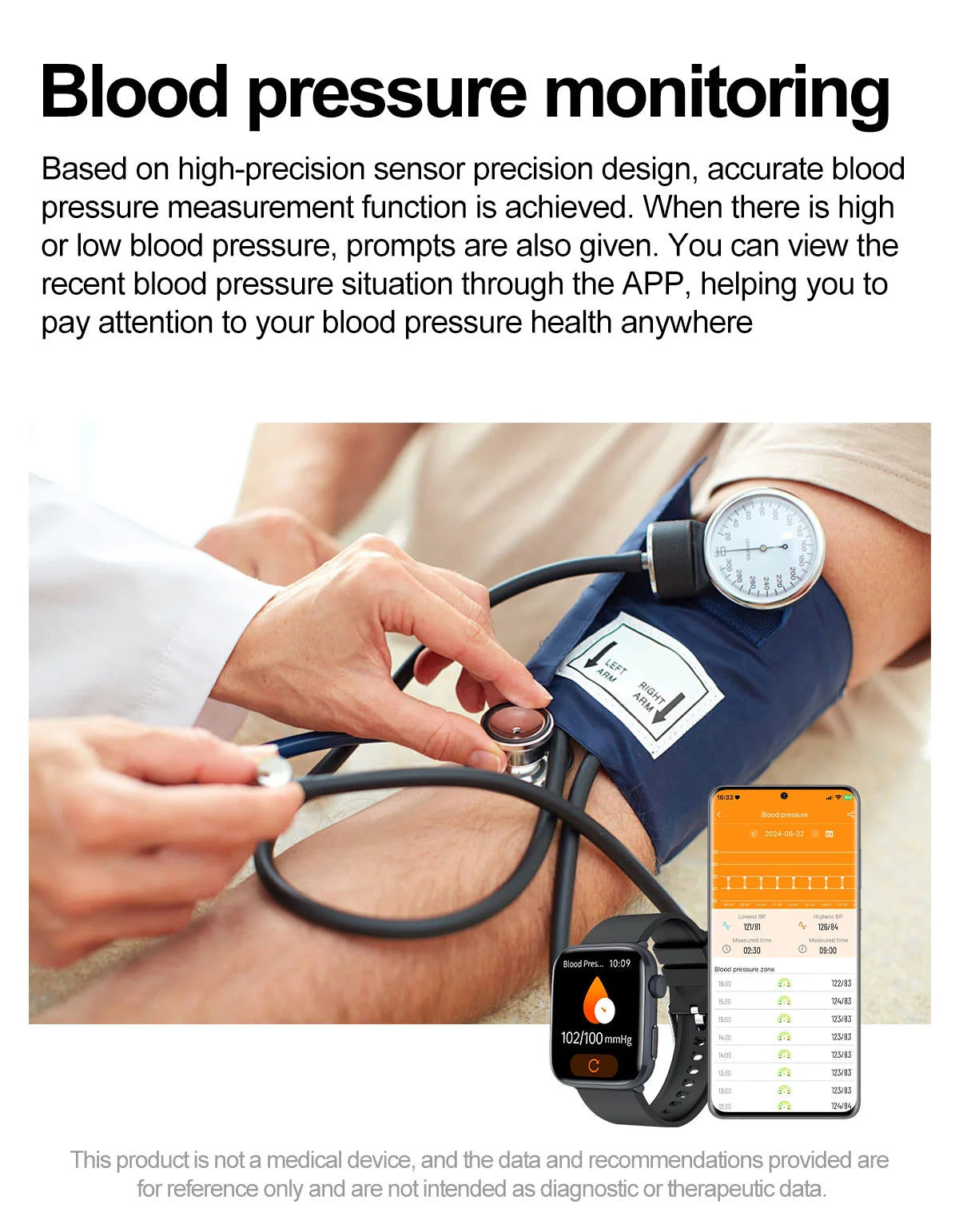 Women AI Smart Watch HRV+PPG for Health Monitor