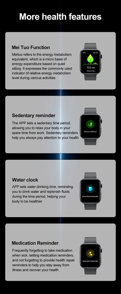 Women AI Smart Watch HRV+PPG for Health Monitor