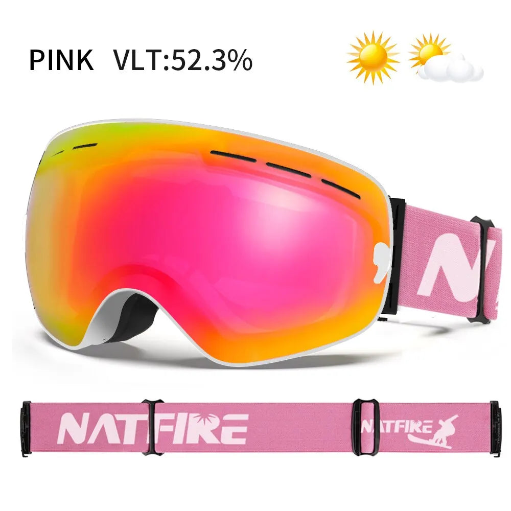 Double-Layer Anti-Fog Ski Goggles