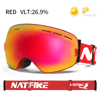 Double-Layer Anti-Fog Ski Goggles