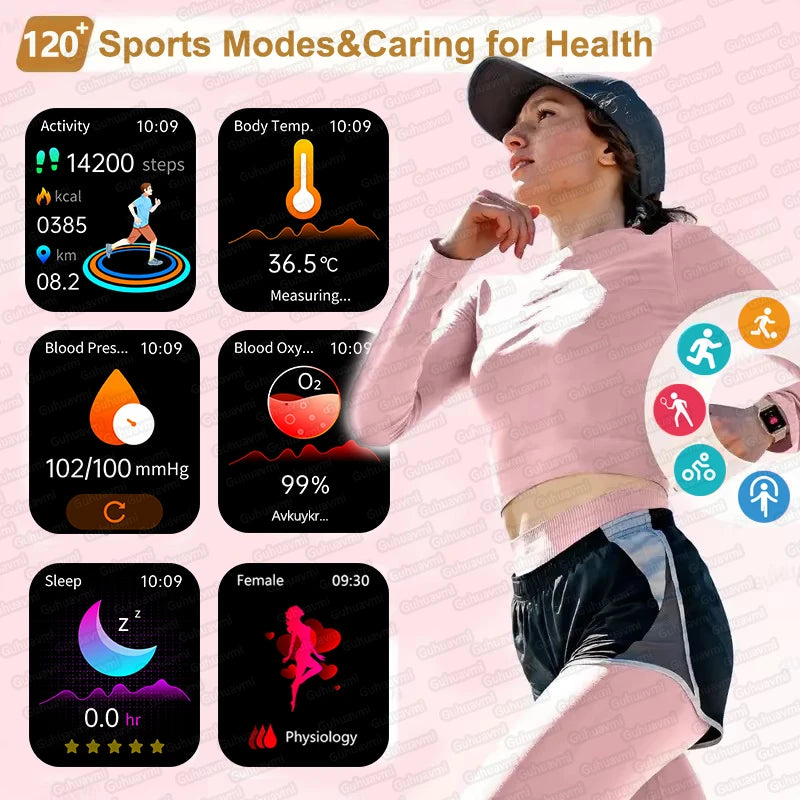 Women AI Smart Watch HRV+PPG for Health Monitor