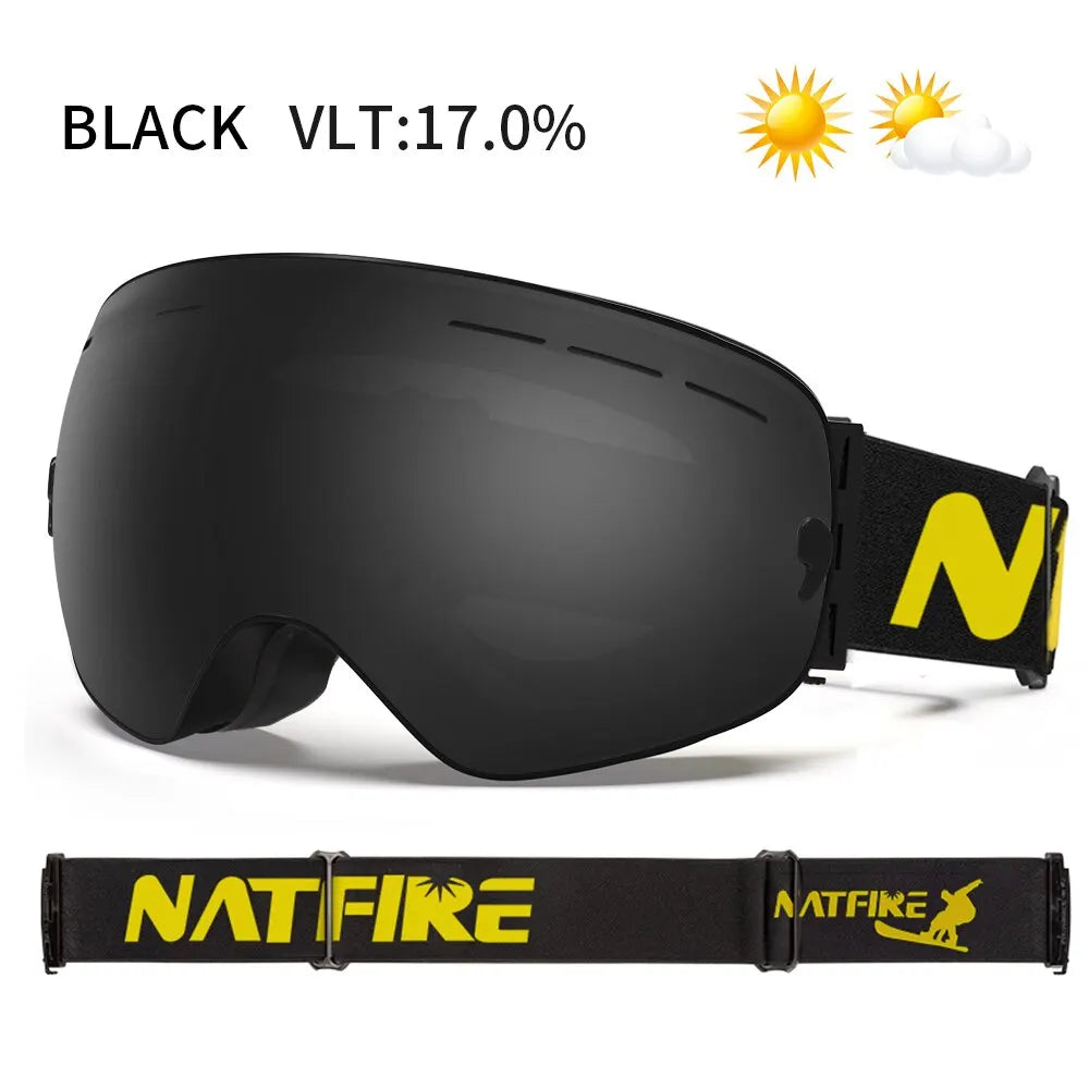 Double-Layer Anti-Fog Ski Goggles