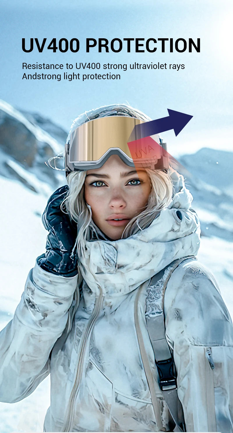Double Layer Anti-Fog Ski Goggles