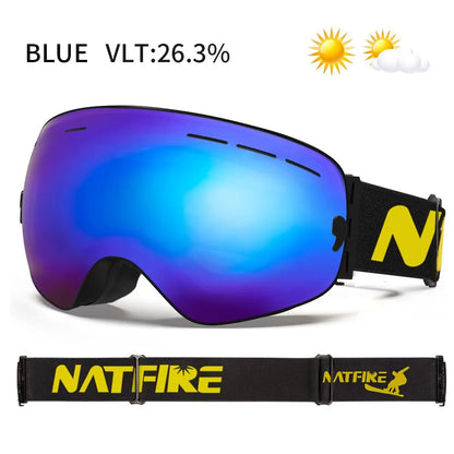 Double-Layer Anti-Fog Ski Goggles