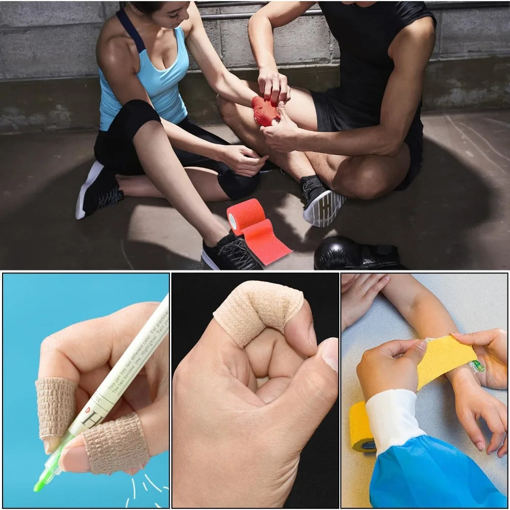 Colorful Self-Adhesive Elastic Bandage Wrap Set