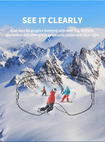 Double-Layer Anti-Fog Ski Goggles