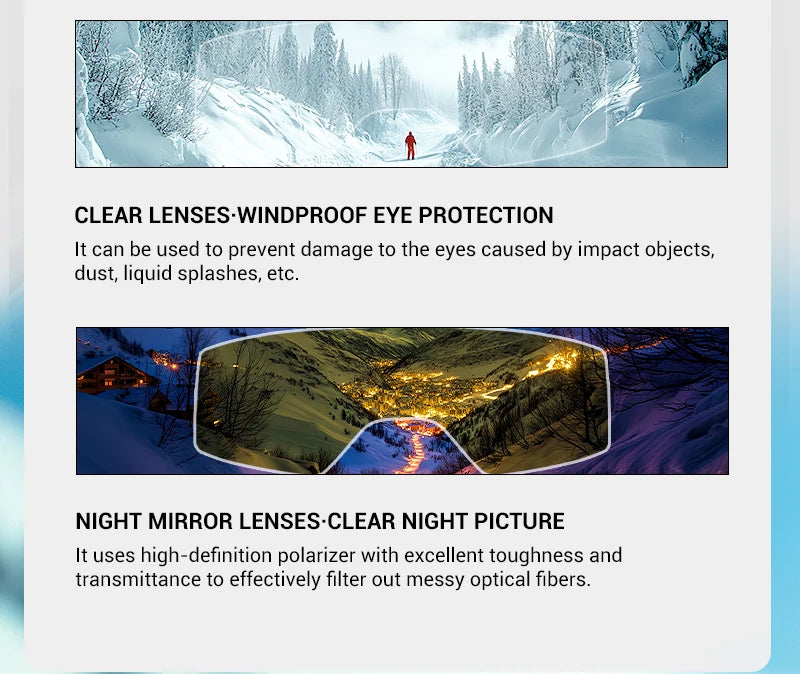 Double Layer Anti-Fog Ski Goggles