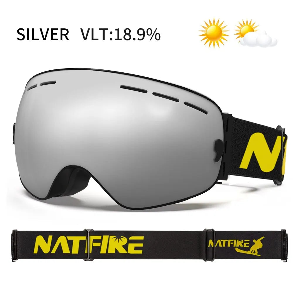 Double-Layer Anti-Fog Ski Goggles