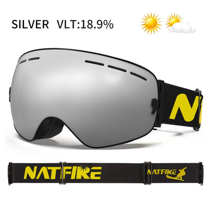 Double-Layer Anti-Fog Ski Goggles