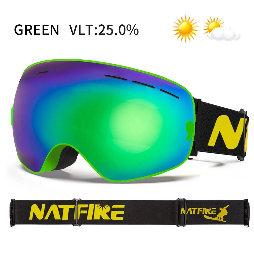 Double-Layer Anti-Fog Ski Goggles