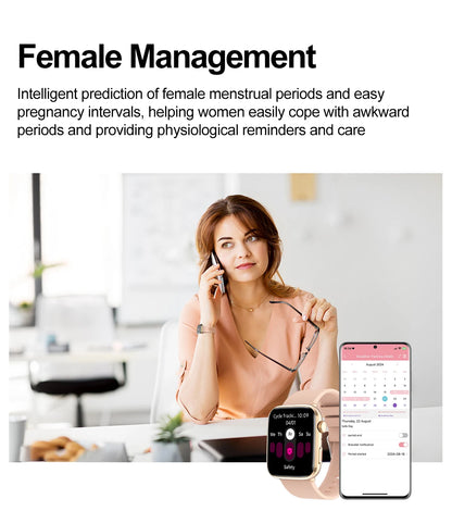 Women AI Smart Watch HRV+PPG for Health Monitor