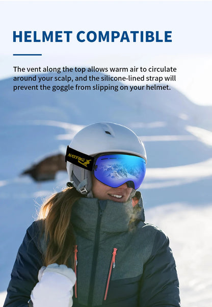 Double-Layer Anti-Fog Ski Goggles